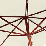 NNEVL Garden Parasol 300x258 cm Sand White