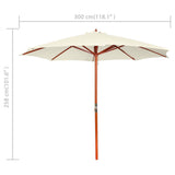 NNEVL Garden Parasol 300x258 cm Sand White