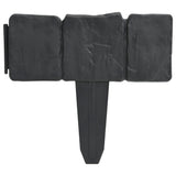 NNEDPE Plastic Garden / Lawn Fence Stone Look 41 Pcs 10 M