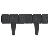 NNEDPE Plastic Garden / Lawn Fence Stone Look 41 Pcs 10 M