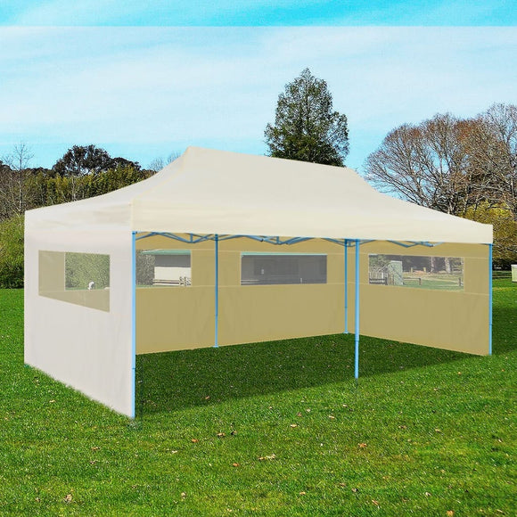 NNEVL Cream Foldable Pop-up Party Tent 3 x 6 m