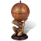 NNEVL Globe Bar Wine Stand Atlas Design 42x42x85 cm