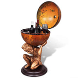 NNEVL Globe Bar Wine Stand Atlas Design 42x42x85 cm