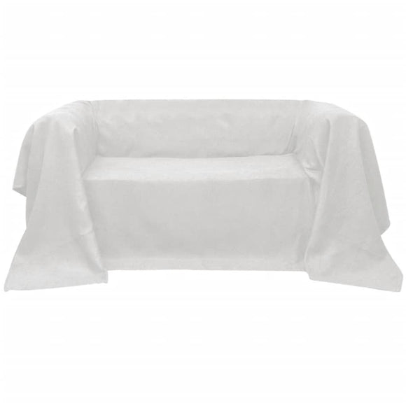 NNEVL Micro-suede Couch Slipcover Cream 210 x 280 cm
