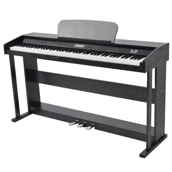 NNEVL 88-Key Digital Piano with Pedals Black Melamine Board