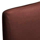 NNEVL Straight Stretchable Chair Cover 6 pcs Brown