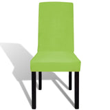 NNEVL Straight Stretchable Chair Cover 6 pcs Green