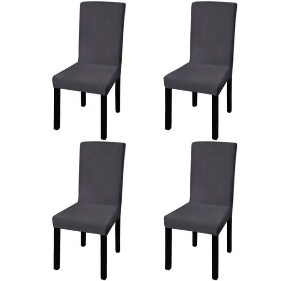 NNEVL Straight Stretchable Chair Cover 4 pcs Anthracite