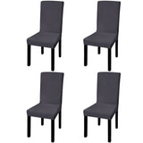 NNEVL Straight Stretchable Chair Cover 4 pcs Anthracite