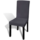 NNEVL Straight Stretchable Chair Cover 4 pcs Anthracite