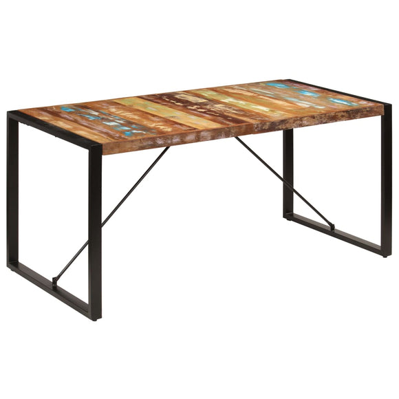 NNEDPE Dining Table 160x80x75 Cm Solid Reclaimed Wood