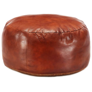 NNEVL Pouffe Tan 60x30 cm Genuine Goat Leather