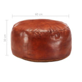 NNEVL Pouffe Tan 60x30 cm Genuine Goat Leather