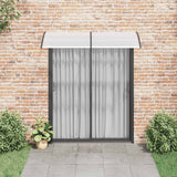 NNEVL Door Canopy Black and Transparent 200x75 cm PC