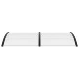 NNEVL Door Canopy Black and Transparent 200x75 cm PC