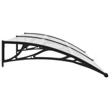 NNEVL Door Canopy Black and Transparent 200x75 cm PC