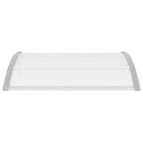 NNEVL Door Canopy Grey and Transparent 120x75 cm PC