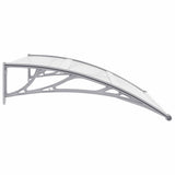 NNEVL Door Canopy Grey and Transparent 120x75 cm PC