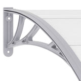 NNEVL Door Canopy Grey and Transparent 120x75 cm PC