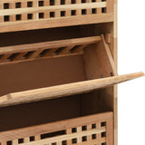 NNEDPE Shoe Storage Cabinet 55x20x104 Cm Solid Walnut Wood