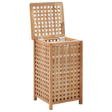 NNEDPE Laundry Bin 39x39x65 Cm Solid Walnut Wood