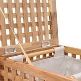 NNEDPE Laundry Bin 39x39x65 Cm Solid Walnut Wood