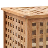 NNEDPE Laundry Bin 39x39x65 Cm Solid Walnut Wood