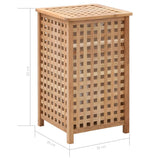 NNEDPE Laundry Bin 39x39x65 Cm Solid Walnut Wood