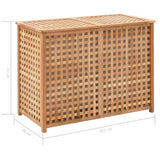 NNEDPE Laundry Bin 87.5x46x67 Cm Solid Walnut Wood