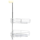 NNEVL 2-Tier Kitchen Wire Basket Silver 180 Degree 75x38x80 cm