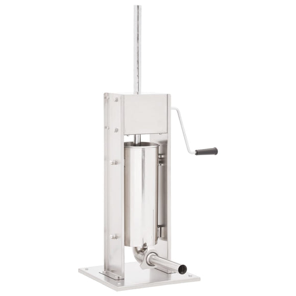 NNEVL Manual Sausage Stuffer Silver 5 L Stainless Steel