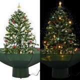 NNEVL Snowing Christmas Tree with Umbrella Base Green 75 cm