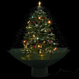 NNEVL Snowing Christmas Tree with Umbrella Base Green 75 cm