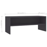 NNEVL TV Cabinet Grey 100x40x40 cm Chipboard