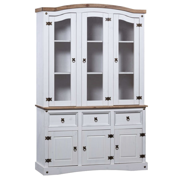 NNEVL Buffet & Hutch Mexican Pine Corona Range White