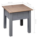 NNEDPE Nightstand Grey 50.5x50.5x52.5 Cm Pine Panama Range