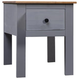 NNEVL Bedside Cabinet Grey 46x40x57 cm Pine Panama Range