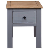 NNEVL Bedside Cabinet Grey 46x40x57 cm Pine Panama Range