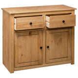 NNEDPE Sideboard 93x40x80 Cm Solid Pinewood