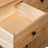 NNEDPE Sideboard 93x40x80 Cm Solid Pinewood