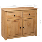 NNEDPE Sideboard 93x40x80 Cm Solid Pinewood