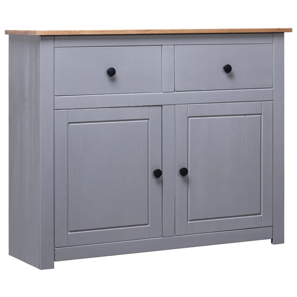 NNEDPE Sideboard Grey 93x40x80 Cm Solid Pinewood