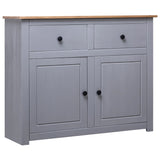 NNEDPE Sideboard Grey 93x40x80 Cm Solid Pinewood