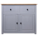 NNEDPE Sideboard Grey 93x40x80 Cm Solid Pinewood
