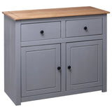 NNEDPE Sideboard Grey 93x40x80 Cm Solid Pinewood