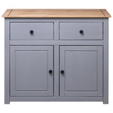 NNEDPE Sideboard Grey 93x40x80 Cm Solid Pinewood