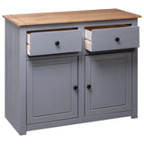 NNEDPE Sideboard Grey 93x40x80 Cm Solid Pinewood