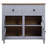 NNEDPE Sideboard Grey 93x40x80 Cm Solid Pinewood