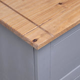 NNEDPE Sideboard Grey 93x40x80 Cm Solid Pinewood