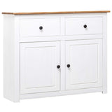 NNEDPE Sideboard White 93x40x80 Cm Solid Pinewood